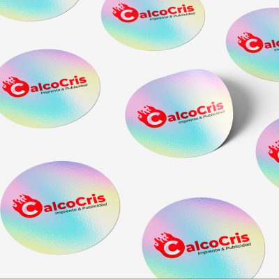 Stickers tornasol holografico calcocris etiqueta adhesiva 02